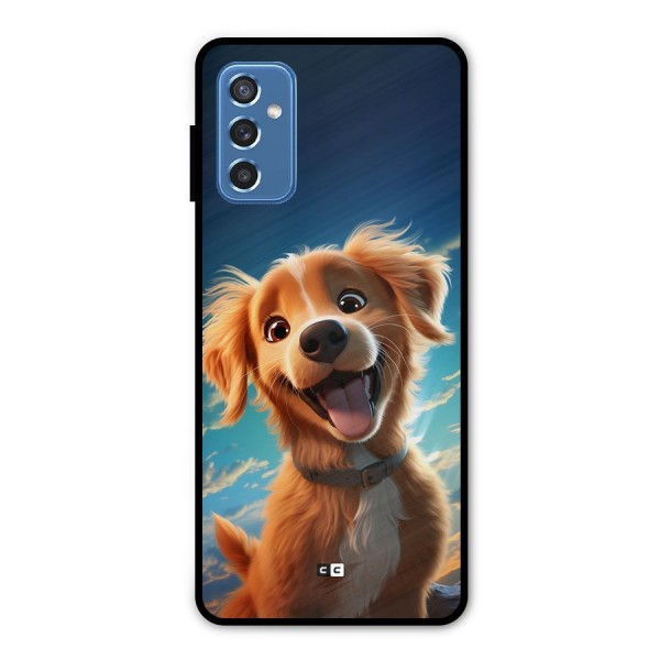 Happy Puppy Metal Back Case for Galaxy M52 5G