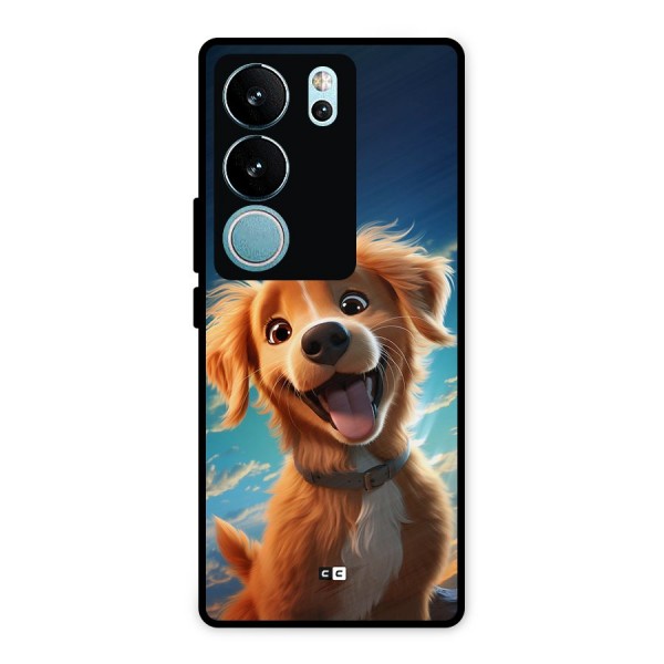 Happy Puppy Metal Back Case for Vivo V29