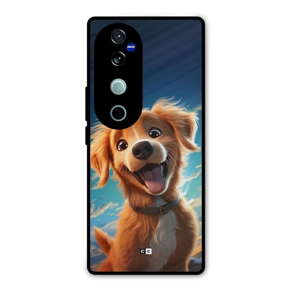 Happy Puppy Metal Back Case for Vivo V40