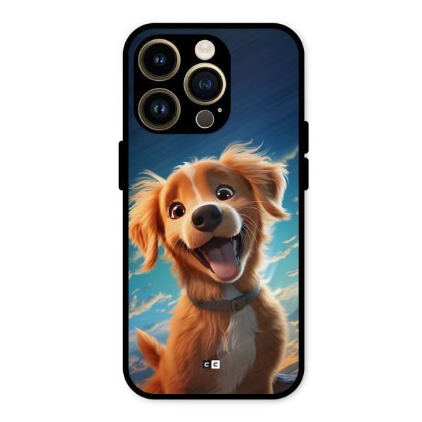 Happy Puppy Metal Back Case for iPhone 14 Pro