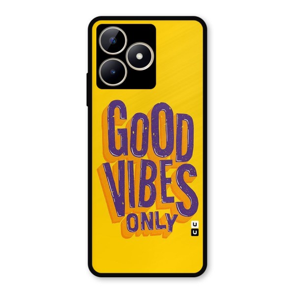 Happy Vibes Only Metal Back Case for Realme C53