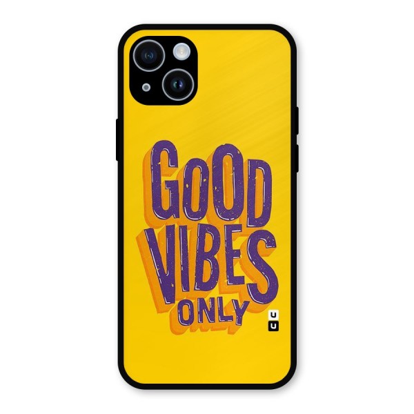 Happy Vibes Only Metal Back Case for iPhone 14