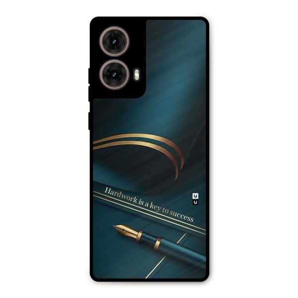 Hardwork Is Key Metal Back Case for Moto G85