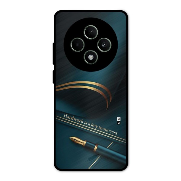 Hardwork Is Key Metal Back Case for Oppo F27