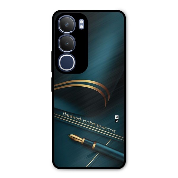 Hardwork Is Key Metal Back Case for Vivo Y29