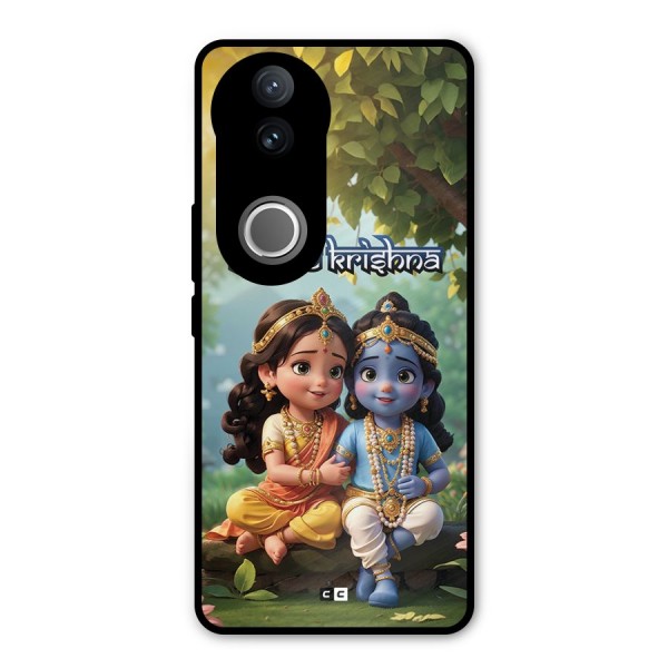 Hare Radhe Krishna Metal Back Case for Vivo V50e