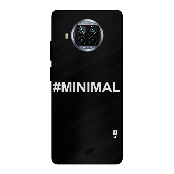 Hashtag Minimal Black Metal Back Case for Mi 10i