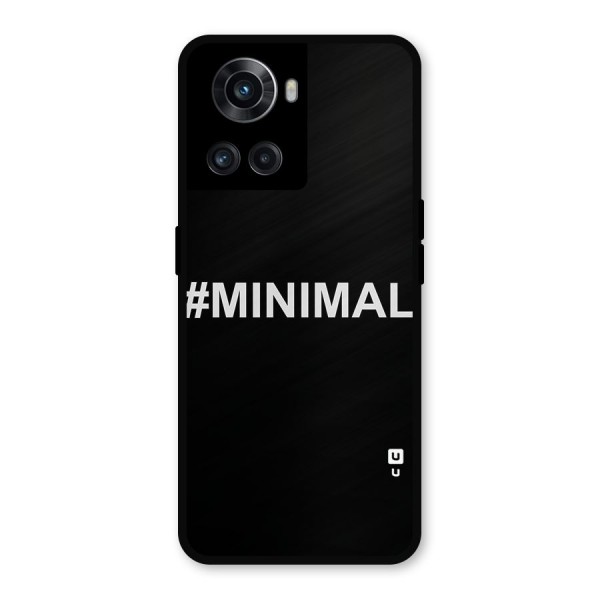 Hashtag Minimal Black Metal Back Case for OnePlus 10R