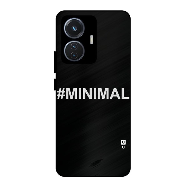 Hashtag Minimal Black Metal Back Case for iQOO Z6 44W