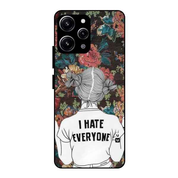 Hate Everyone Glass Back Case for Redmi 12 4G