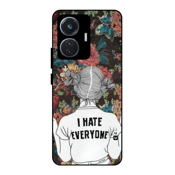 Hate Everyone Metal Back Case for iQOO Z6 44W