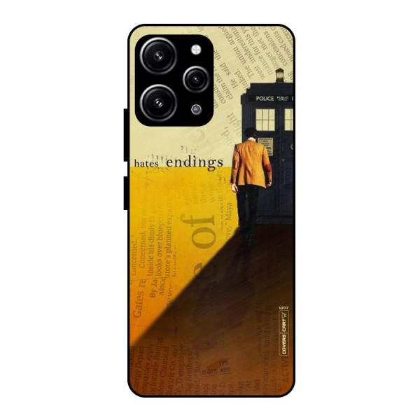 Hates Endings Glass Back Case for Redmi 12 4G