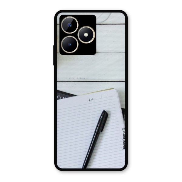 Headphones Notes Metal Back Case for Realme C53