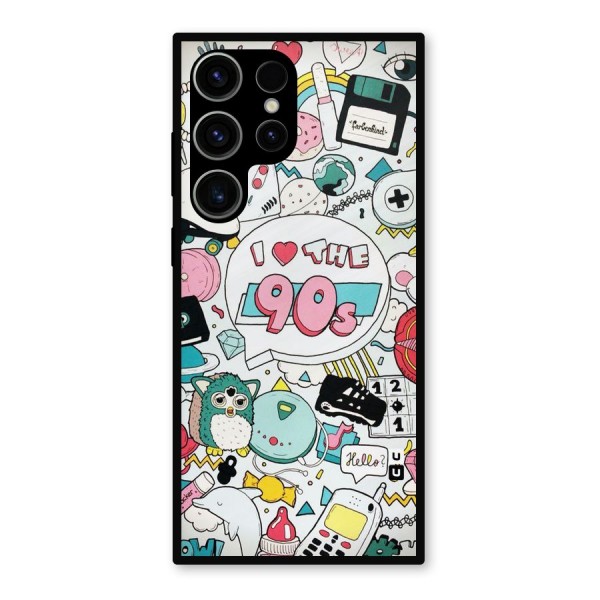 Heart 90s Metal Back Case for Galaxy S23 Ultra