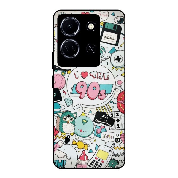 Heart 90s Metal Back Case for Infinix Note 30 5G