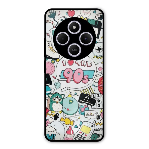 Heart 90s Metal Back Case for Poco C75 5G