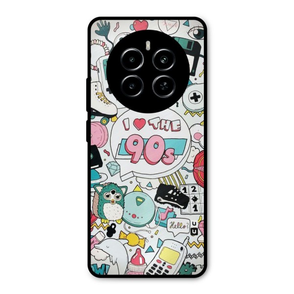 Heart 90s Metal Back Case for Realme P1