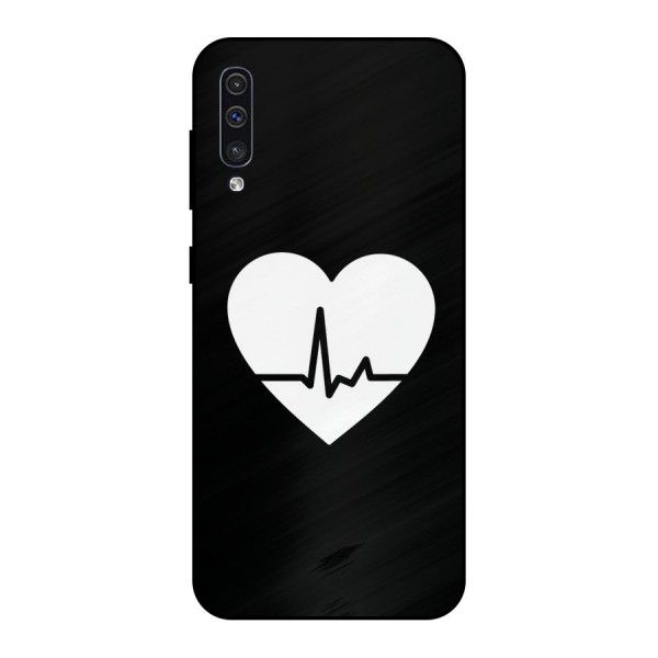 Heart Beat Metal Back Case for Galaxy A30s