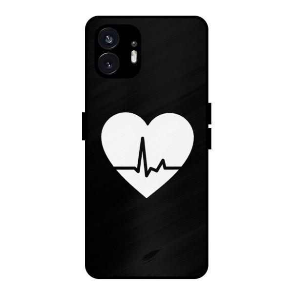Heart Beat Metal Back Case for Nothing Phone 2