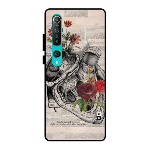 Heart Newspaper Metal Back Case for Mi 10