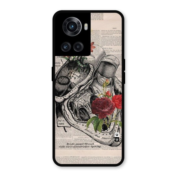 Heart Newspaper Metal Back Case for OnePlus 10R