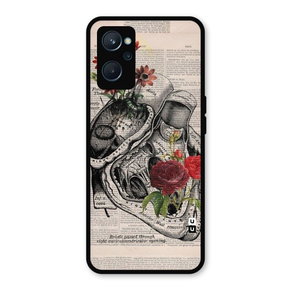 Heart Newspaper Metal Back Case for Realme 9i
