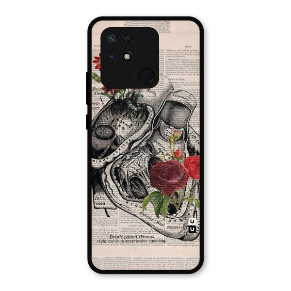 Heart Newspaper Metal Back Case for Redmi 10 Power