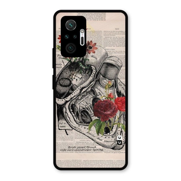 Heart Newspaper Metal Back Case for Redmi Note 10 Pro Max