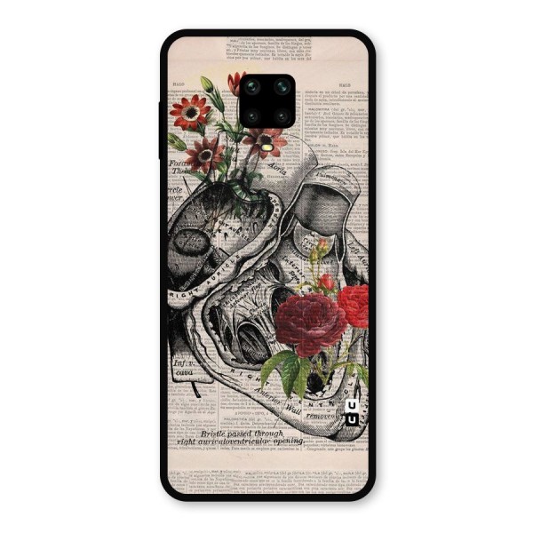 Heart Newspaper Metal Back Case for Redmi Note 9 Pro Max