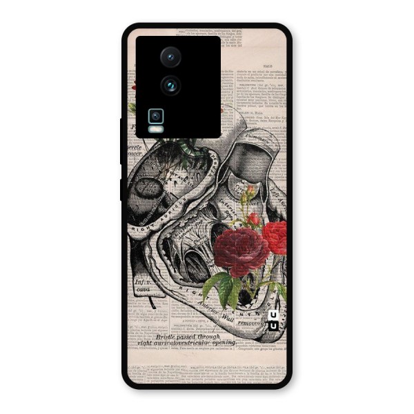 Heart Newspaper Metal Back Case for iQOO Neo 7 Pro