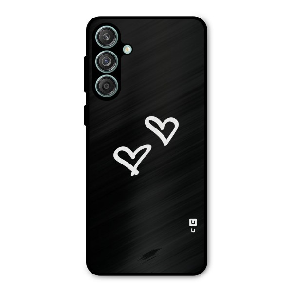 Hearts Love Metal Back Case for Galaxy M55 5G