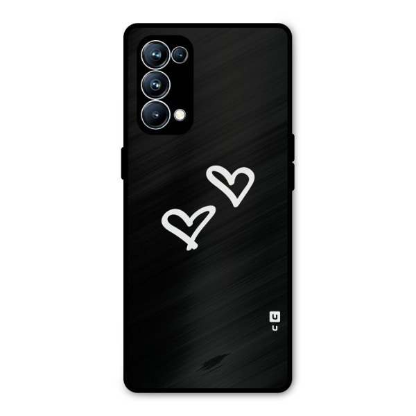 Hearts Love Metal Back Case for Oppo Reno5 Pro 5G