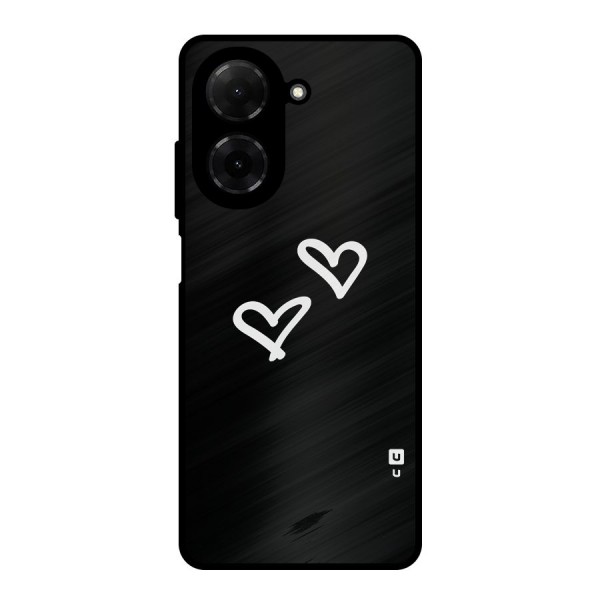 Hearts Love Metal Back Case for Poco C71