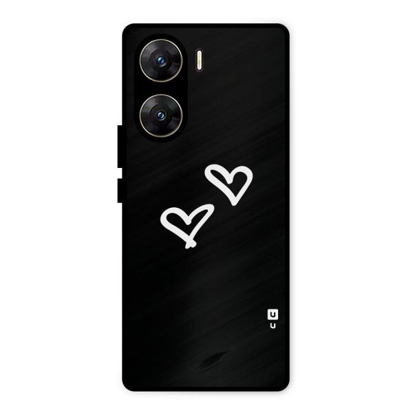 Hearts Love Metal Back Case for Vivo V29e