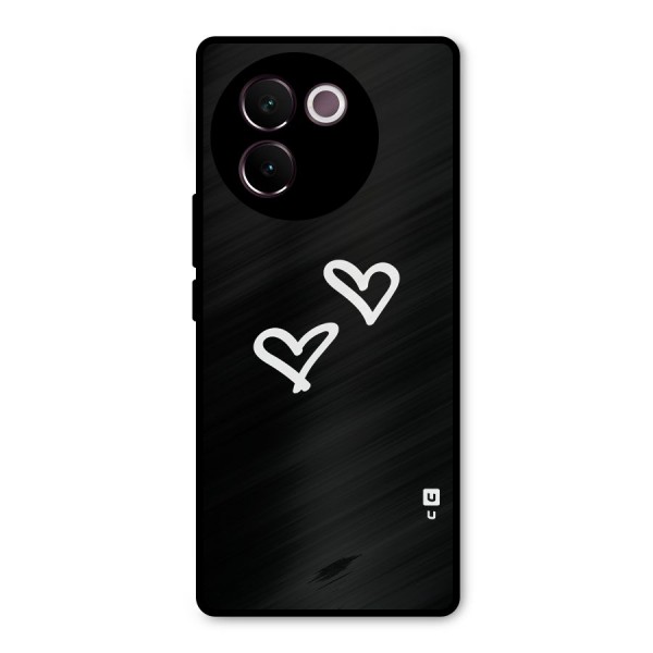 Hearts Love Metal Back Case for Vivo V30e