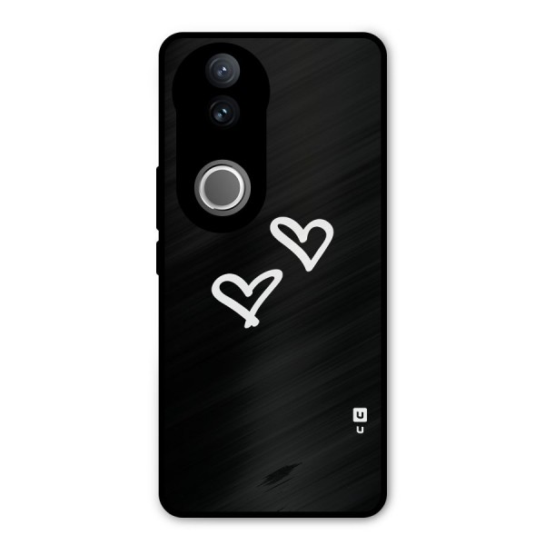 Hearts Love Metal Back Case for Vivo V50e