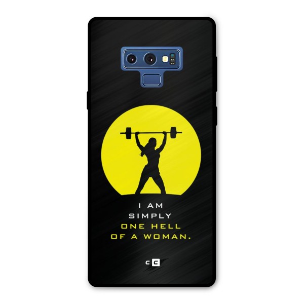 Hell Women Metal Back Case for Galaxy Note 9