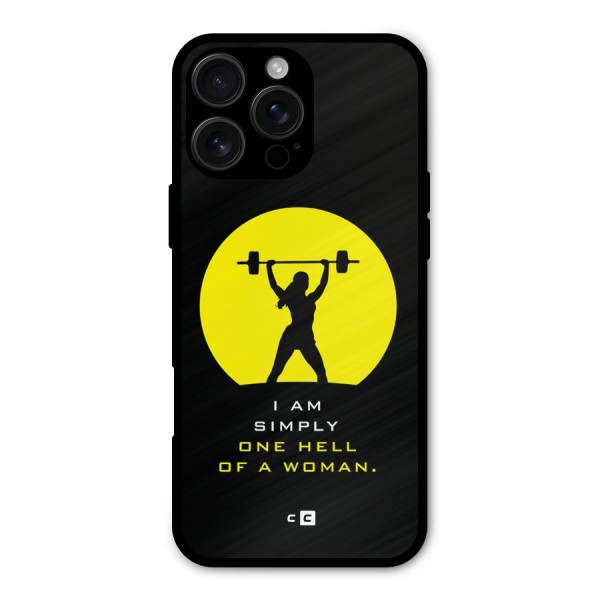 Hell Women Metal Back Case for iPhone 16 Pro Max