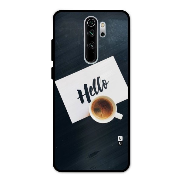 Hello Coffee Metal Back Case for Redmi Note 8 Pro