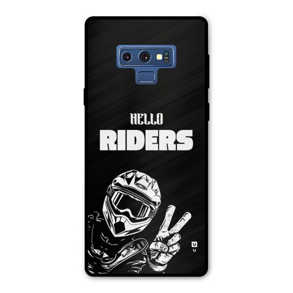 Hello Riders Metal Back Case for Galaxy Note 9