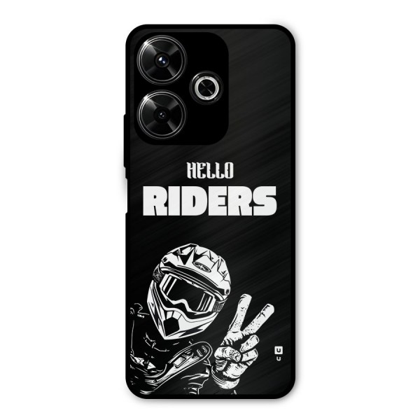 Hello Riders Metal Back Case for Poco M6 Plus
