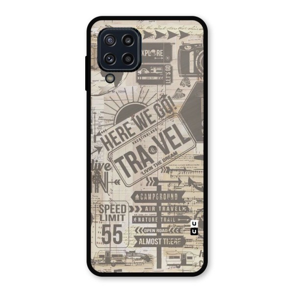 Here We Travel Metal Back Case for Galaxy M32