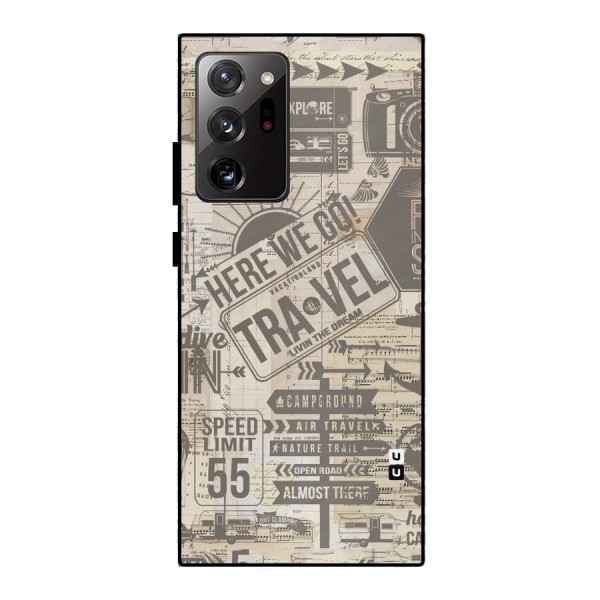 Here We Travel Metal Back Case for Galaxy Note 20 Ultra