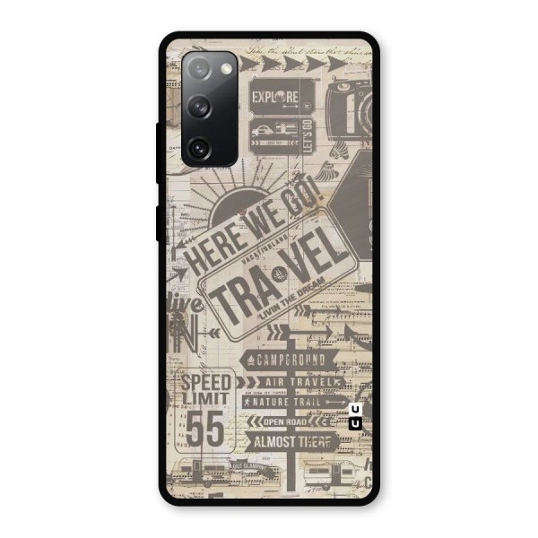 Here We Travel Metal Back Case for Galaxy S20 FE 5G