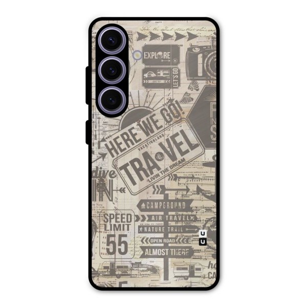Here We Travel Metal Back Case for Galaxy S24