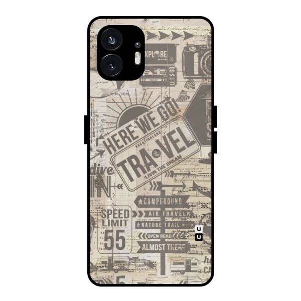 Here We Travel Metal Back Case for Nothing Phone 2