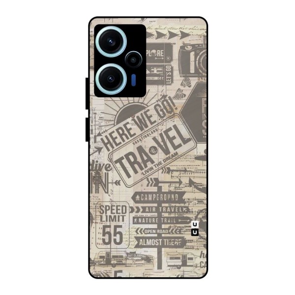 Here We Travel Metal Back Case for Poco F5