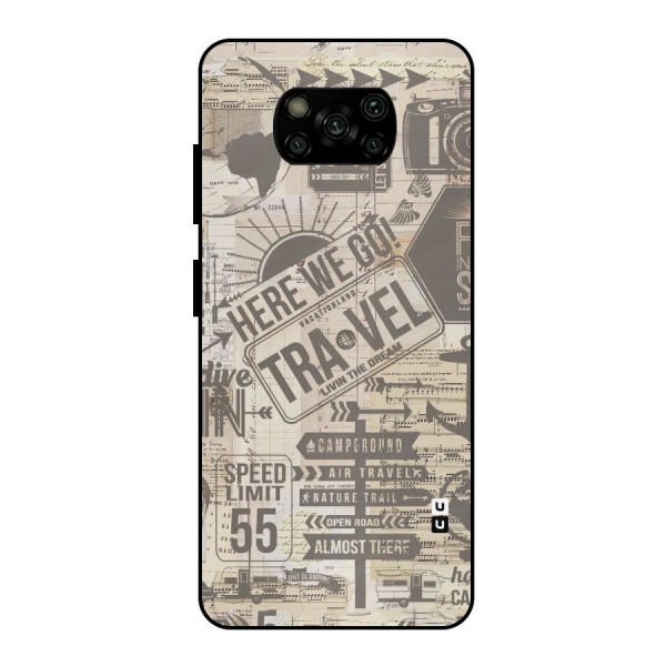 Here We Travel Metal Back Case for Poco X3