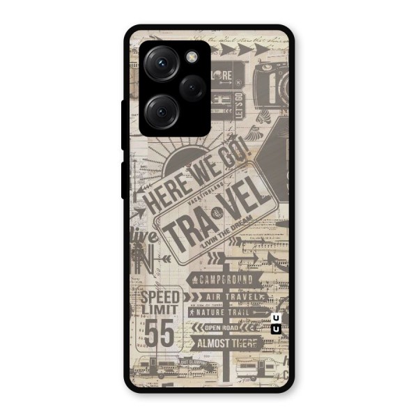 Here We Travel Metal Back Case for Poco X5 Pro