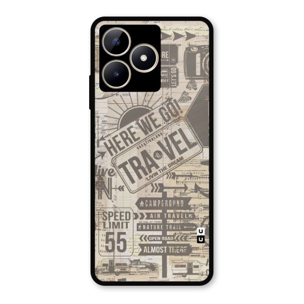 Here We Travel Metal Back Case for Realme C53